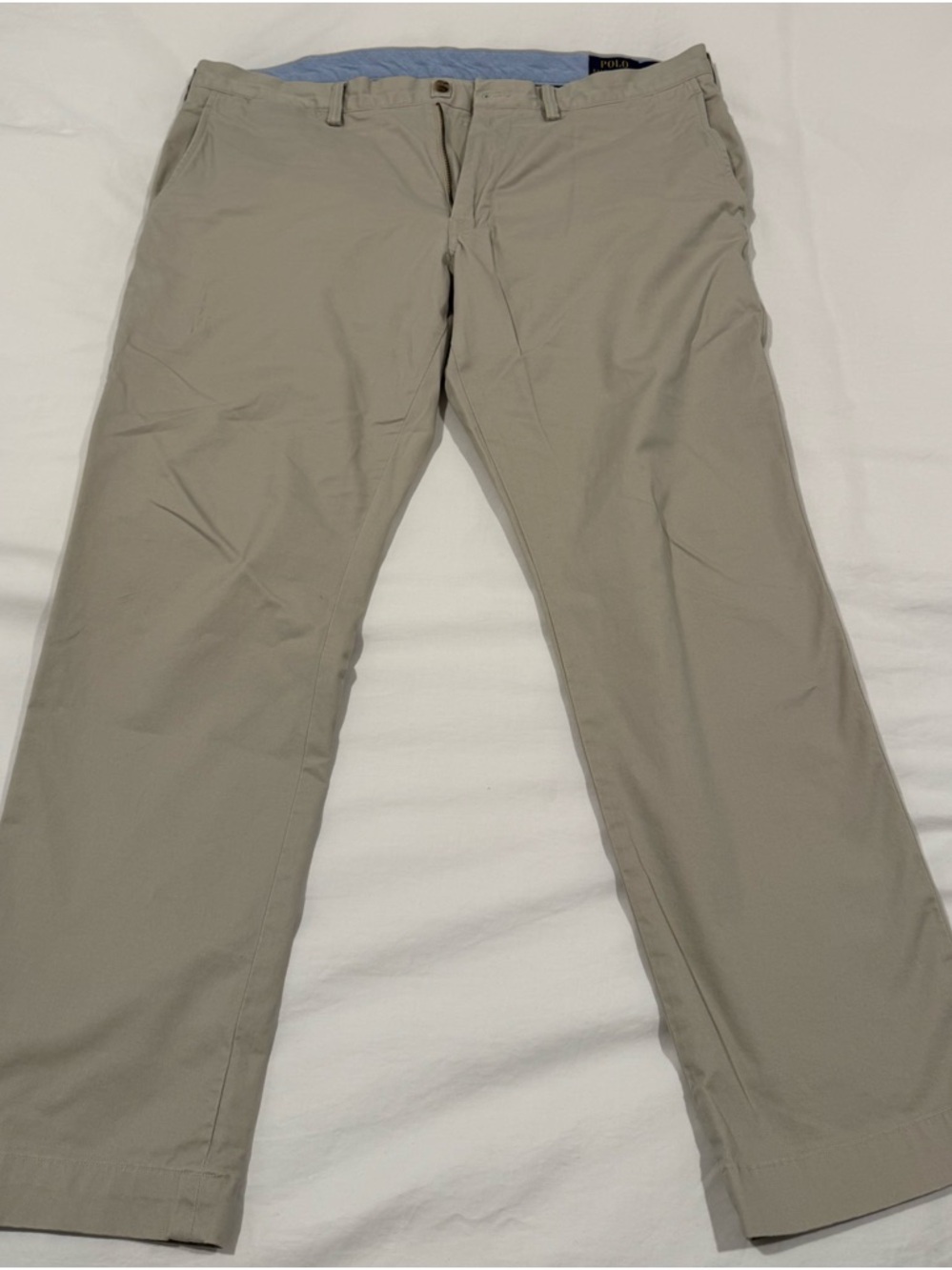 Polo Ralph Lauren Men's Beige Khaki Chino Pants Size 38/30 Stretch Slim Fit